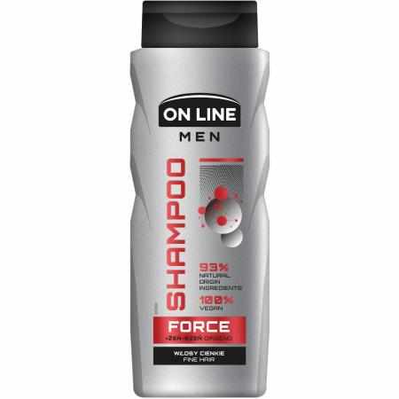 SAMCHEM Szampon ON LINE MEN Force 400 ml On Line Strona główna ON LINE FORCE szampon dla mężczyzn przeznaczony do codzienneg