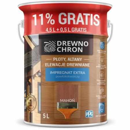 SAMCHEM DREWNOCHRON IMPREGNAT EXTRA MAHOŃ 5L DREWNOCHRON Impregnat do drewna DREWNOCHRON IMPREGNAT DO DREWNA EXTRA KOLOR: MA