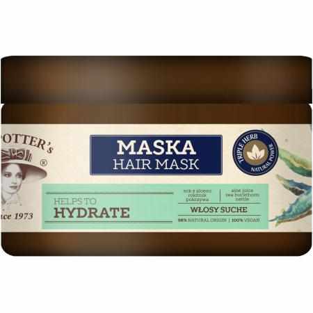 SAMCHEM Maska TRIPLE HERB 230 ml MRS. POTTER\'S Strona główna Potrójna moc ziół. Kremowa maska do mycia włosów suchych, wyma
