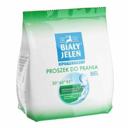 SAMCHEM BIAŁY JELEŃ HIPOALERGICZNY PROSZEK BIEL 850G PRAŃ9 Biały Jeleń Proszki do prania BIAŁY JELEŃ HIPOALERGICZNY PROSZEK 