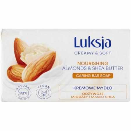 SAMCHEM Luksja Creamy & Soft Kremowe mydło odżywcze migdały i masło shea 90 g Luksja Mydła toaletowe Kremowe mydło w kostce.