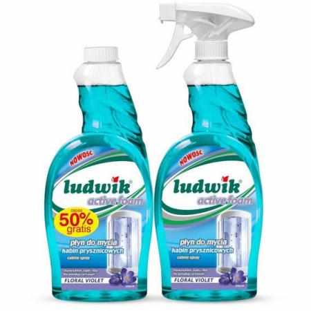 SAMCHEM Ludwik Active Foam Floral Violet Płyn Do Mycia Kabin Prysznicowych 750ML + Zapas 750ML Ludwik Strona główna Płyn Lud