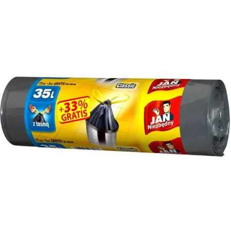 SAMCHEM Worki na śmieci HD Classic z taśmą 35 L Jan Niezbędny JAN Niezbędny Strona główna Worki są bardzo pojemne, dlatego ś