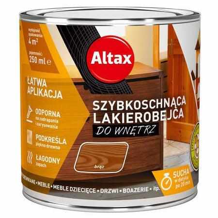 SAMCHEM Lakierobejca szybkoschnąca do wnętrz 0,25 L brąz ALTAX Altax Strona główna ALTAXIN LAKIER.250ML SS BRAZ Dużo towarów
