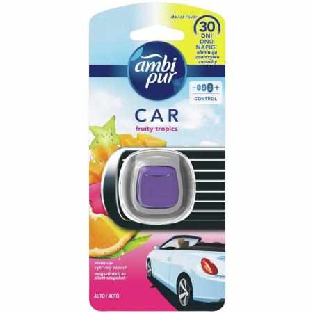 SAMCHEM Ambi Pur Car Fruity Tropics Zestaw startowy samochodowego odświeżacza powietrza 1 sztuka AMBI PUR Strona główna Ambi