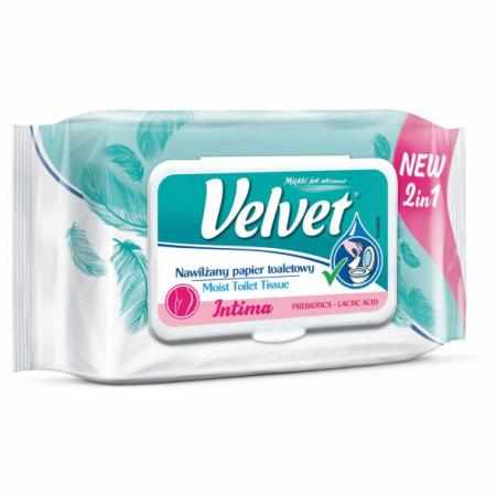 SAMCHEM Velvet Intima Nawilżany Papier Toaletowy 42 Sztuki Velvet Strona główna VELVET PAP.TOAL.NAWIL.A42 INTI Dużo towarów 