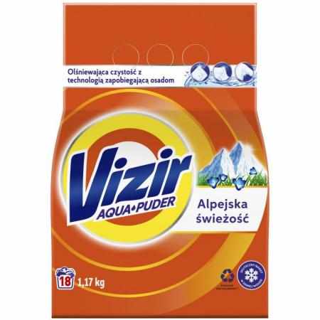 SAMCHEM Vizir Aqua Puder Alpejska Świeżość Proszek do Prania 1,17KG (18 Prań) VIZIR Proszki do prania Vizir to specjalistycz