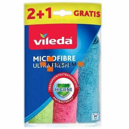 SAMCHEM VILEDA ŚCIERECZKA MIKROFIBRA ULTRA FRESH 2 + 1 VILEDA Ściereczki myjki i gąbki 3 sztuki ściereczek Vileda mikrofibra