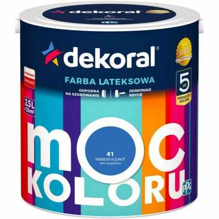 SAMCHEM DEKORAL MOC KOLORU NIEBIESKI KLEJNOT 2,5 L NR.41 DEKORAL Farby 