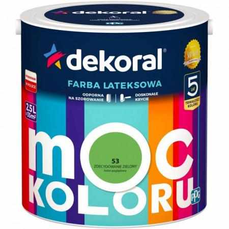SAMCHEM DEKORAL MOC KOLORU ZDECYDOWANIE ZIELONY 2,5 L NR.53 DEKORAL Farby 
