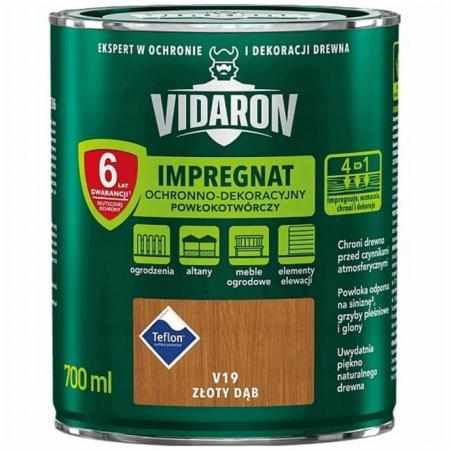 SAMCHEM VIDARON IMPREGNAT złoty dąb V19 0,7L Vidaron Impregnat do drewna VIDARON IMP.Z?OTY D?B 0,75L Dużo towarów w bazie. O