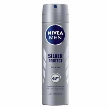 SAMCHEM NIVEA MEN SILVER PROTECT ANTYPERSPIRANT SPRAY 150ML NIVEA Antyperspiranty NIVEA MEN SILVER PROTECT ANTYPERSPIRANT SP