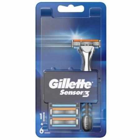 SAMCHEM Gillette Sensor3 maszynka do golenia + 6 ostrzy wymiennych Strona główna Maszynka do golenia Gillette Sensor 3 to n