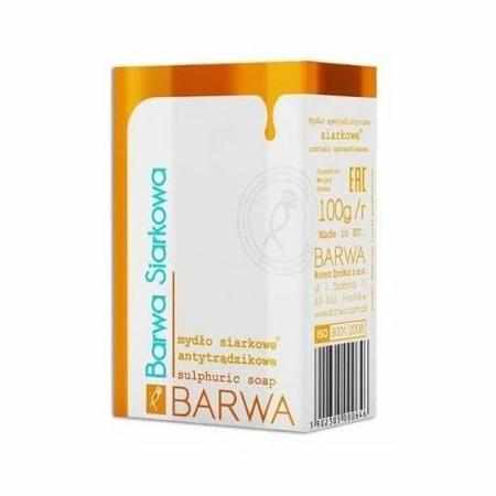 SAMCHEM BARWA MYDŁO SIARKOWE na trądzik 100 G BARWA Mydła toaletowe BARWA MYDŁO SIARKOWE na trądzik 100 G