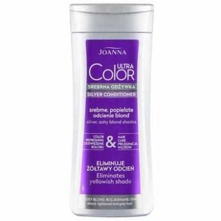SAMCHEM Joanna Ultra Color Silver Odżywka do włosów blond, rozjaśnianych i siwych eliminujący żołtawy odcień 200g JOANNA Str