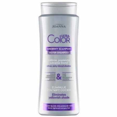 SAMCHEM Joanna Ultra Color Silver Szampon do włosów blond, rozjaśnianych i siwych eliminujący żołtawy odcień 400ml JOANNA St