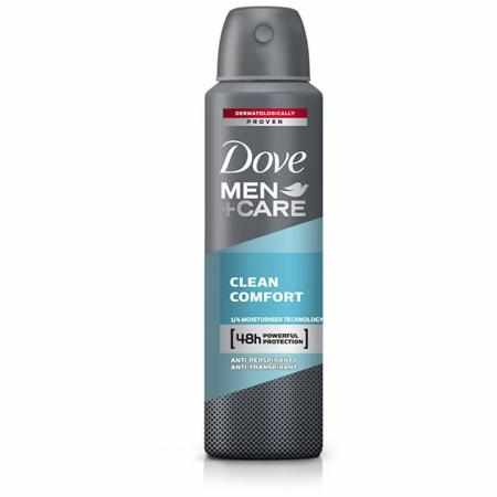 SAMCHEM DOVE MEN+CARE CLEAN COMFORT ANTYPERSPIRANT W AEROZOLU 150ML DOVE Antyperspiranty DOVE MEN+CARE CLEAN COMFORT ANTYPER