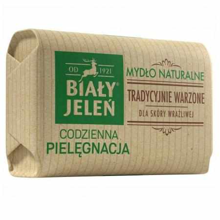 SAMCHEM Biały Jeleń Premium mydło z lnem do skóry wrażliwej 100 g Biały Jeleń Mydła toaletowe 