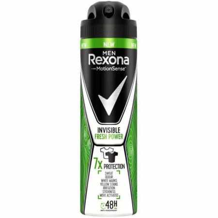 SAMCHEM Rexona Motion Sense Men Dezodorant spray Invisible Fresh Power 150ml REXONA Strona główna Spray antyperspiracyjny Re