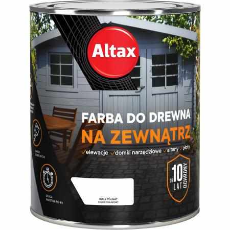 SAMCHEM Farba do drewna na zewnątrz 0,75 L biały półmat ALTAX Altax Strona główna Farba do drewna na zewnątrz 0,75 L biały p