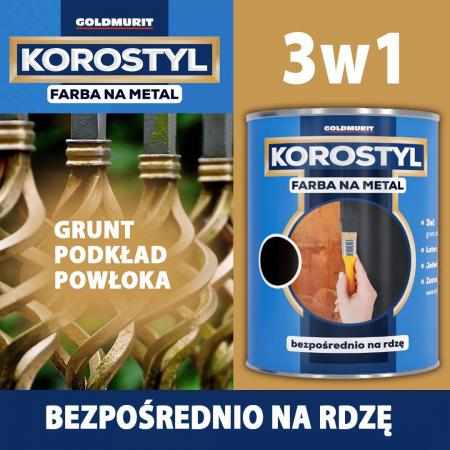 SAMCHEM KOROSTYL 2,5L GRAFITOWY Antykorozyjna Farba na Metal GOLDMURIT Emalie do metalu, drewna i betonu. KOROSTYL 2,5L GRAF