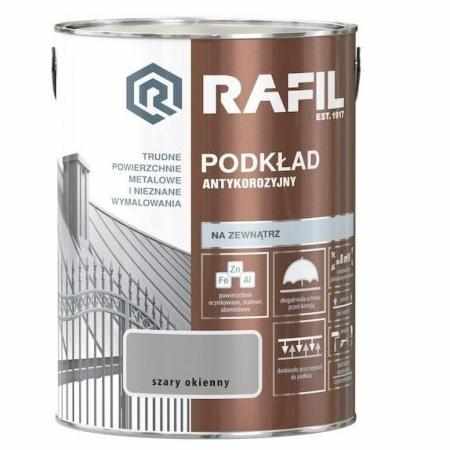 SAMCHEM RAFIL PODKŁAD ANTYKOROZYJNY 5L SZARY OKIENNY RAFIL Podkłady antykorozyjne Mocny podkład antykorozyjny w kolorze szar