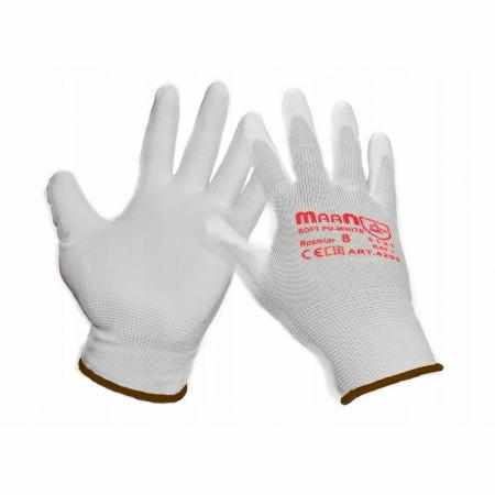 SAMCHEM RĘKAWICE SOFT PU BIAŁE MAAN r11 Odzież robocza SAMCHEM RĘKAWICE SOFT PU BIAŁE MAAN r11 Odzież robocza