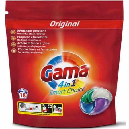 SAMCHEM VIZIR GAMA KAPSUŁKI DO PRANIA 4w1 ORIGINAL 18SZT Kapsułki i tabletki do prania 