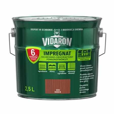 VIDARON IMPREGNAT DO DREWNA orzech V25 2,5L|Impregnat do drewna