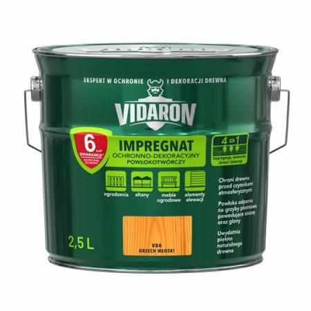 VIDARON IMPREGNAT ORZECH WŁOSKI V04 2,5L|Impregnat do drewna