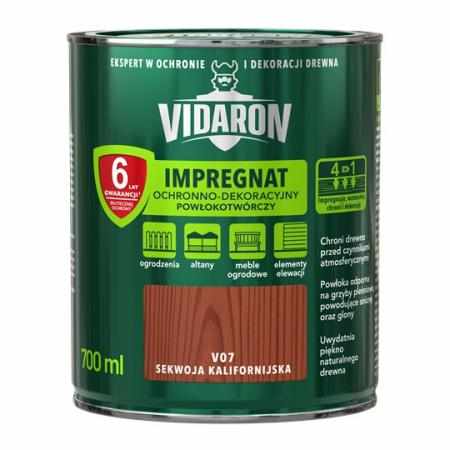 VIDARON SEKWOJA KALIFORNIJSKA V07 0,7L - IMPREGNAT DO DREWNA|Impregnat do drewna