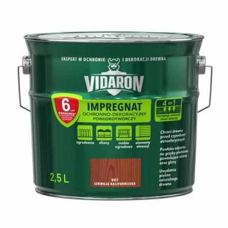 VIDARON IMPREGNAT SEKWOJA KALIFORNIJSKA V07 2,5L|Impregnat do drewna VIDARON IMPREGNAT SEKWOJA KALIFORNIJSKA V07 2,5L|Impregnat do drewna