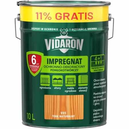VIDARON IMPREGNAT TEAK NATURALNY 10L|Impregnat do drewna