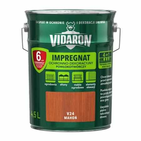 VIDARON IMPREGNAT MAHOŃ 4,5L V24|Impregnat do drewna