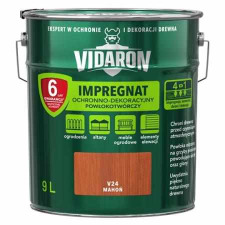 VIDARON IMPREGNAT MAHOOŃ 9L V24|Impregnat do drewna