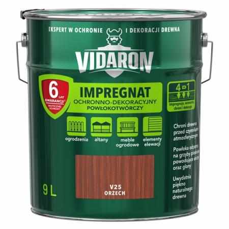 VIDARON IMPREGNAT ORZECH 9L V25|Impregnat do drewna