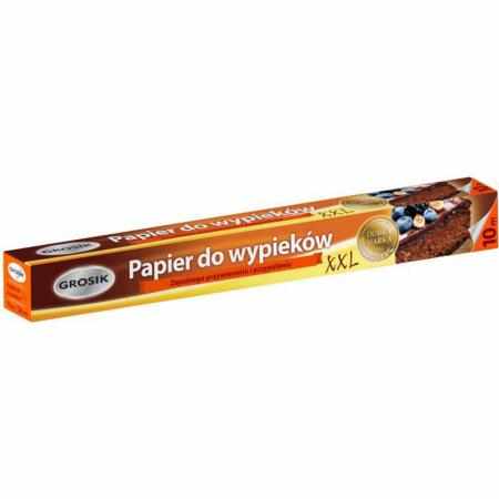SAMCHEM Sarantis Grosik Papier do pieczenia XXL 10m 1szt GROSIK Dom i ogród Brązowy papier do pieczenia 10m - rolka.