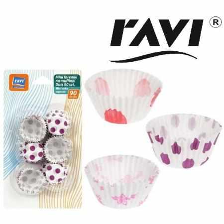 SAMCHEM FOREMKI PAPIEROWE NA BABECZKI MUFFINKI 90SZT Ø4,5cm RAVI Wyposażenie 