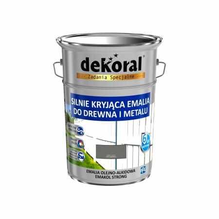SAMCHEM Dekoral Emalia Emakol Drewno Metal Jasny Szary 5l DEKORAL Emalie do metalu, drewna i betonu. Dekoral mocna emalia Em SAMCHEM Dekoral Emalia Emakol Drewno Metal Jasny Szary 5l DEKORAL Emalie do metalu, drewna i betonu. Dekoral mocna emalia Em
