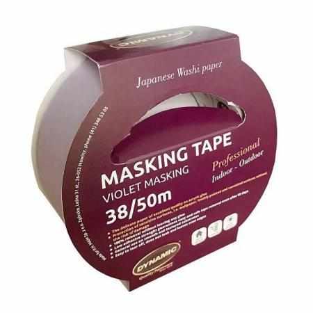 SAMCHEM TAŚMA MALARSKA DYNAMIC VIOLET 38/50M SILVENO Taśmy malarskie Taśma malarska Dynamic - fioletowa - do ścian, metalu, 