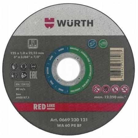 SAMCHEM WURTH TARCZA DO CIĘCIA STALI NIERDZEWNEJ METALU 1MM 125 X 1,0 X 22,23 MM WURTH Tarcze do cięcia i szlifowania TARCZA