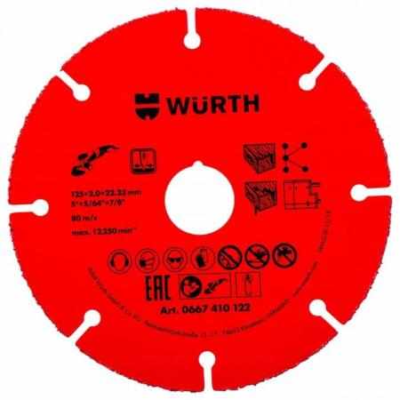 SAMCHEM Tarcza tnąca do drewna 125mm 22,23mm z węglikami spiekanymi Wurth Tarcze do cięcia i szlifowania SAMCHEM Tarcza tnąca do drewna 125mm 22,23mm z węglikami spiekanymi Wurth Tarcze do cięcia i szlifowania