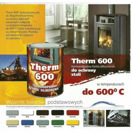 Farba żaroodporna THERM 600 700ml ALUMINIOWY|Emalie do metalu, drewna i betonu.