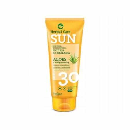 Farmona Herbal Sun SPF 30 emulsja do opalania Aloes z wodą termalną 150 ml|Ochrona przeciw słońcu