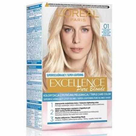 L`Oreal Excellence Creme Farba do włosów 01 Ultra Jasny naturalny blond|Koloryzacja L`Oreal Excellence Creme Farba do włosów 01 Ultra Jasny naturalny blond|Koloryzacja