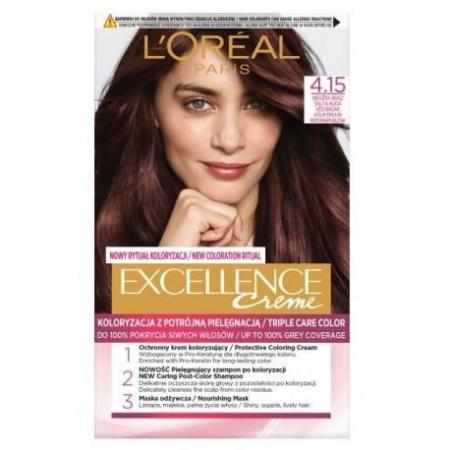 L`Oreal Excellence Creme Farba do włosów 4.15 Mroźny brąz|Koloryzacja