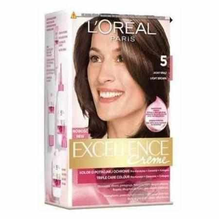L`Oreal Excellence Creme Farba do włosów 5 Jasny brąz|Koloryzacja L`Oreal Excellence Creme Farba do włosów 5 Jasny brąz|Koloryzacja