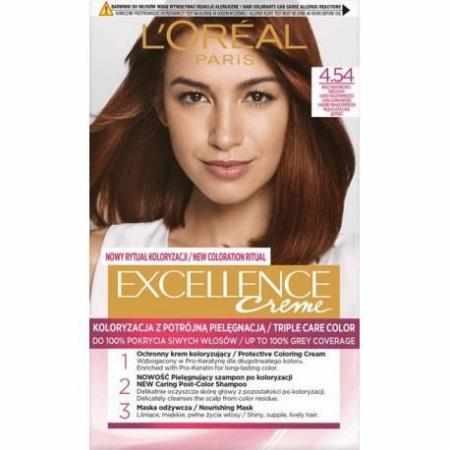L`Oreal Excellence Creme Farba do włosów 4.54 Brąz mahoniowo-miedziany|Koloryzacja