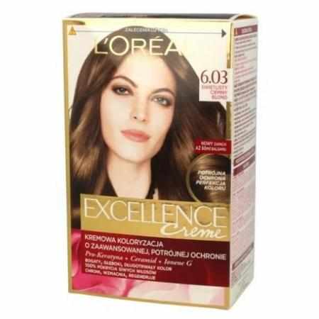 L`Oreal Excellence Creme Farba do włosów 6.03 Świetlisty ciemny blond|Koloryzacja L`Oreal Excellence Creme Farba do włosów 6.03 Świetlisty ciemny blond|Koloryzacja