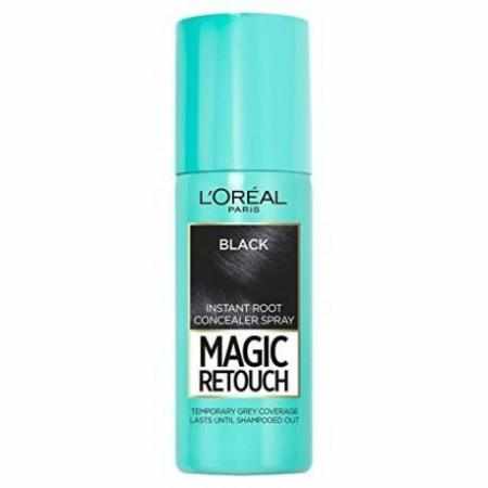 L`Oreal Magic Retouch Błyskawiczny retusz odrostów w sprayu Czerń 75ml|Koloryzacja